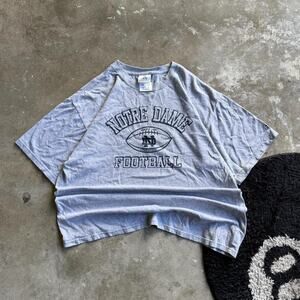 Y2K Adidas Notre Dame Football Athletic Dept. Tee